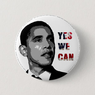 Ja können wir - politischer Knopf Obama Button
