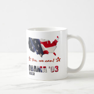 Ja können wir Tasse 2008 Obama Biden