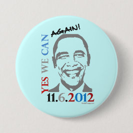 Ja können wir WIEDER Kampagnen-Knopf Obama 2012 Button