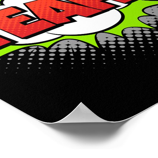 Ja! Lebhafter Pop Art Comic Ausrede Poster (Ecke)