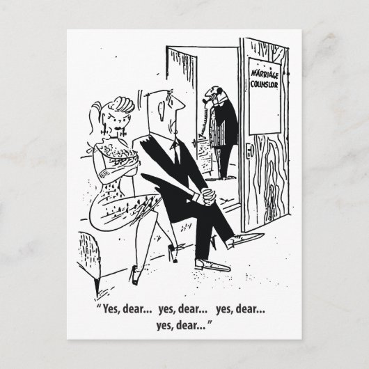 Ja, Liebe, Eheberater Spaß, Vintag Postkarte (Vorderseite)
