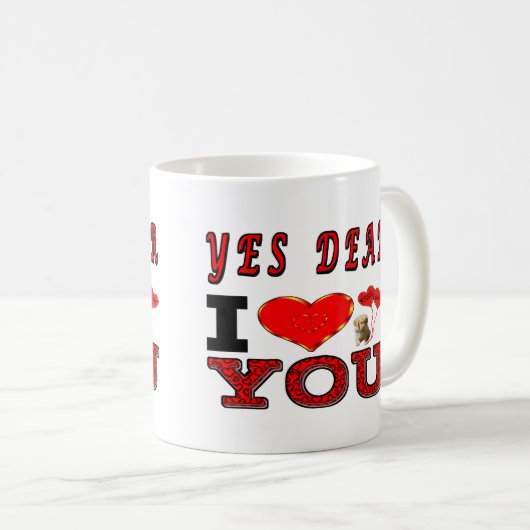 Ja liebe i-Liebe Sie Kaffeetasse (VorderseiteRechts)