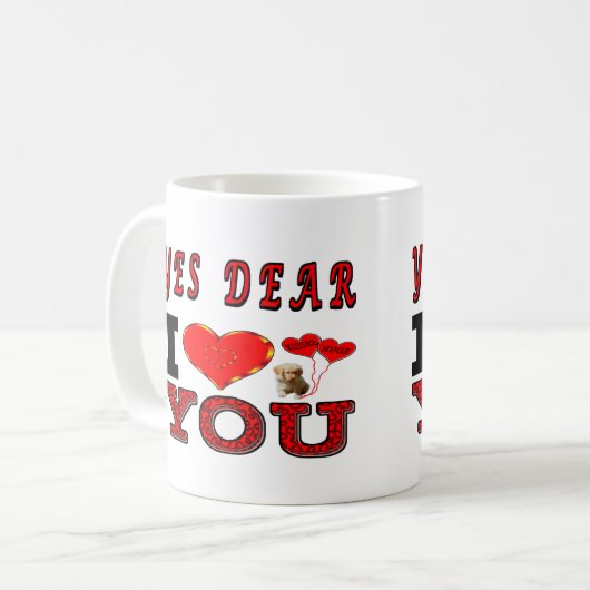 Ja liebe i-Liebe Sie Kaffeetasse (Vorderseite Links)