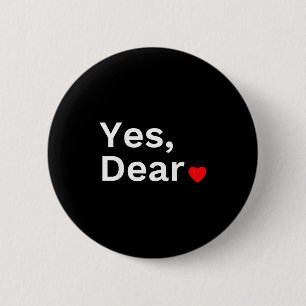 Ja, lieber Herz Valentinstag Geschenk für ihn Männ Button