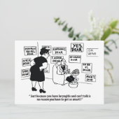 Ja, lieber Spaß aus schwarzem und weißem Cartoon, Save The Date (Stehend Vorderseite)