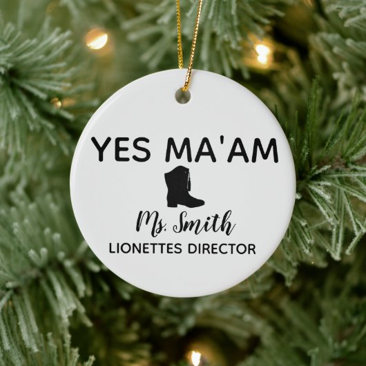 Ja Ma'am Personalisiert Drill Team Director Keramik Ornament (Baum)