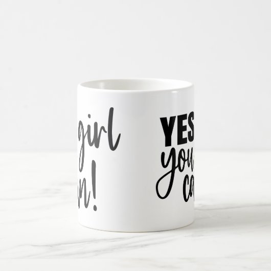 Ja Mädchen, das du kannst Kaffeetasse (Mittel)