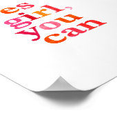 Ja, Mädchen, du kannst Poster. Poster (Ecke)