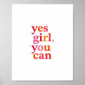 Ja, Mädchen, du kannst Poster. Poster (Vorne)
