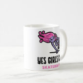 Ja Mädchen können Skateboard fahren Kaffeetasse (VorderseiteRechts)