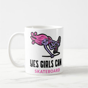 Ja Mädchen können Skateboard fahren Kaffeetasse