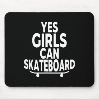 Ja Mädchen können Skateboard fahren - Lustiges Ska Mousepad
