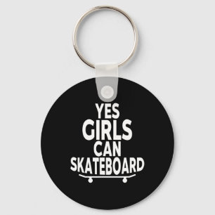 Ja Mädchen können Skateboard fahren - Lustiges Ska Schlüsselanhänger