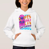 Ja Mädchen können Skateboard Skateboard Skateboard Hoodie (Vorderseite)