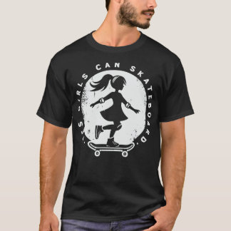 Ja Mädchen können Skateboard Skater Girl T-Shirt