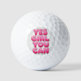 Ja, Mädchen Sie können Golf Ball