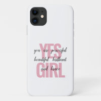 Ja Mädchen Sie sind schöne Motivierend Girl Print