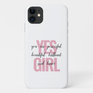 Ja Mädchen Sie sind schöne Motivierend Girl Print Case-Mate iPhone Hülle