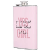 Ja Mädchen Sie sind schöne Motivierend Girl Print Flachmann (Links)