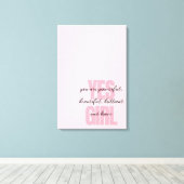 Ja Mädchen Sie sind schöne Motivierend Girl Print Leinwanddruck (Insitu (Holzboden))
