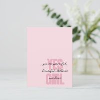 Ja Mädchen Sie sind schöne Motivierend Girl Print