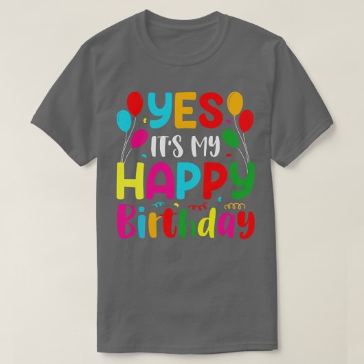 Ja, mein Glück zum Geburtstag T-Shirt (Design vorne)