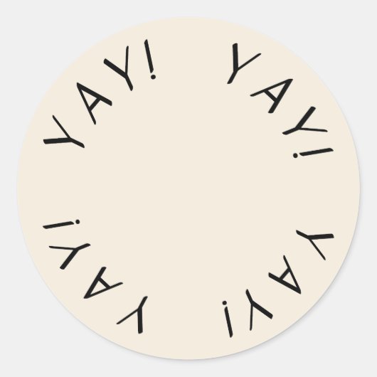 JA! Minimal einfaches Design Vielen Dank Sticker (Vorderseite)