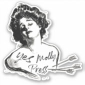 Ja Molly Logo Sticker (Vorderseite)