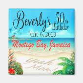 JA MON! Jamaican Beach Gastgeschenk Magnet (Vorne)