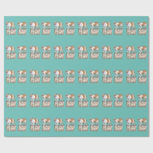 Ja, Nah! Bulldog Geschenkpapier (Flach)