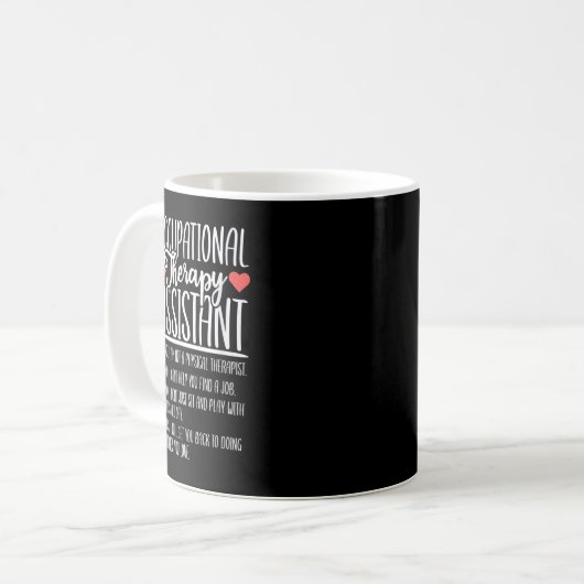 Ja Nein Funny Occupational Therapy Assistant OTA T Kaffeetasse (Vorderseite Links)