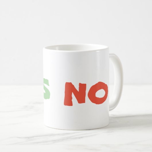 Ja/nein Kaffee-Tasse Kaffeetasse (VorderseiteRechts)