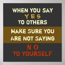 Ja & Nein - (Leinwand Option) 12X12 Poster