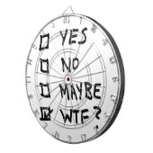 Ja nein möglicherweise WTF nahe bei Karo-Kästen Dartscheibe (Vorderseite rechts)