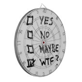 Ja nein möglicherweise WTF nahe bei Karo-Kästen Dartscheibe (Vorderseite Links)