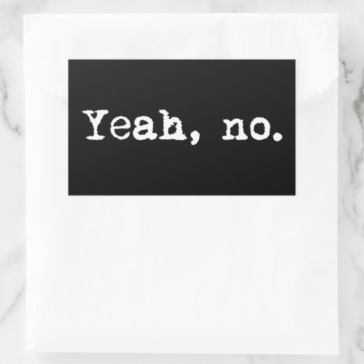 Ja, nein rechteckiger aufkleber (Tasche)