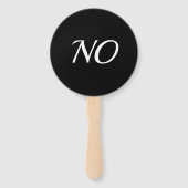 Ja Nein Schwarz und Weiß Minimalistisch einfach Fächer (Rückseite)