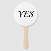 Ja Nein Schwarz und Weiß Minimalistisch einfach Fächer (Vorderseite)