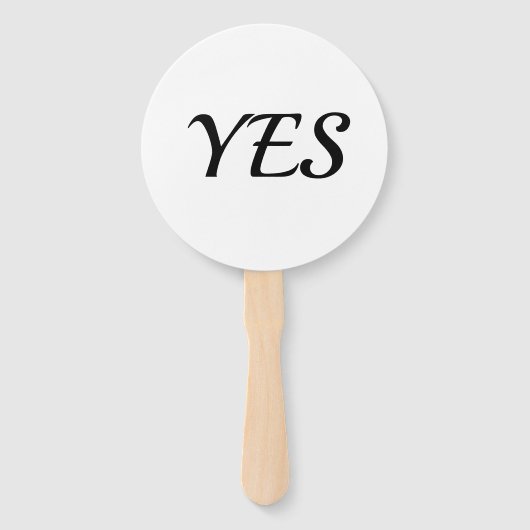 Ja Nein Schwarz und Weiß Minimalistisch einfach Fächer (Vorderseite)