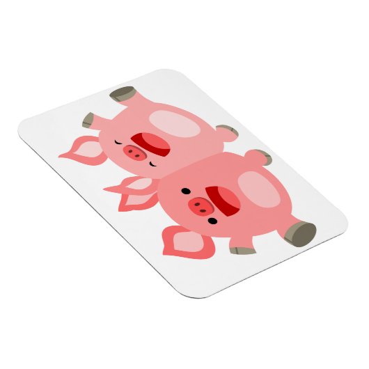 JA! Niedlicher Cartoon Schweine Flexible Magnet (Rechte Seite)