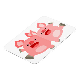 JA! Niedlicher Cartoon Schweine Flexible Magnet