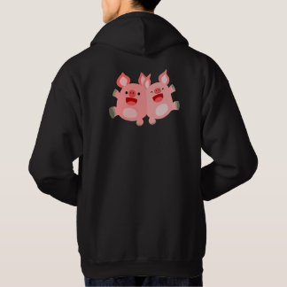 JA! Niedlicher Cartoon Schweine Hoodie (hinten)
