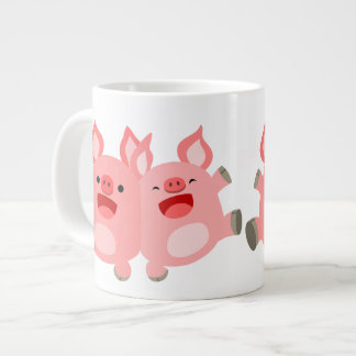 JA! Niedlicher Cartoon Schweine Jumbo-Tasse