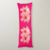 JA! Niedlicher Cartoon Schweine Körperpilz Seitenschläferkissen (Rückseite (Vertikal))