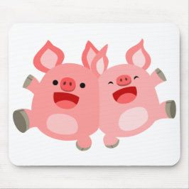 JA! Niedlicher Cartoon Schweine Mousepad