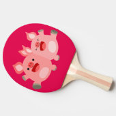 JA! Niedlicher Cartoon Schweine Ping Pong Paddle Tischtennis Schläger (Seitenansicht)