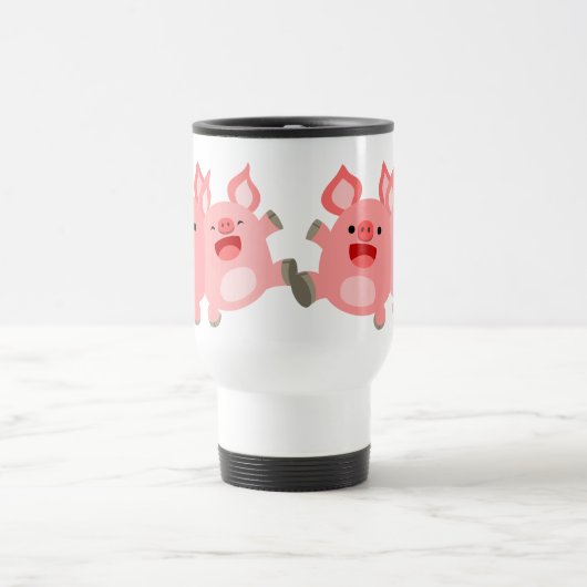 JA! Niedlicher Cartoon Schweine Tasse des Computer (Mittel)