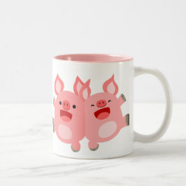 JA! Niedlicher Cartoon Tasse Schweine