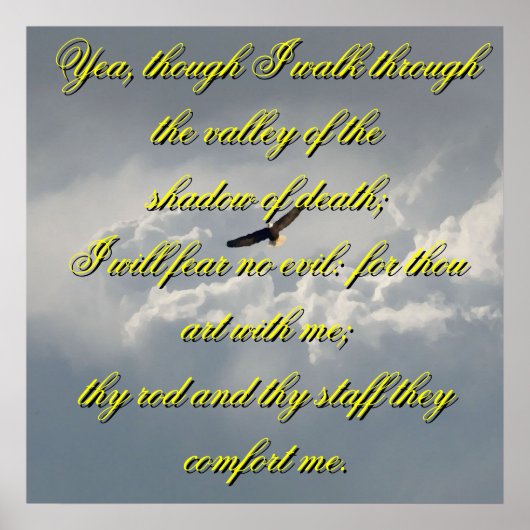 Ja, obwohl ich durch das Tal der Todespost gehe Poster (Vorne)