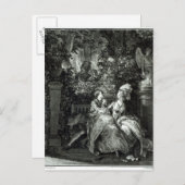 Ja oder nein? 1781, Gravur von N. Thomas Postkarte (Vorne/Hinten)